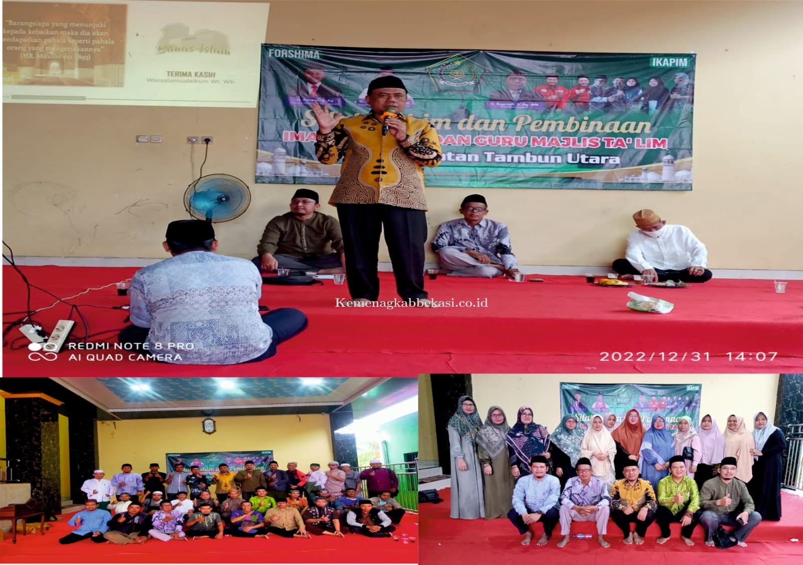 Penyuluh Agama Islam KUA Tambun Utara Gelar Pembinaan Imam, Marbot Masjid dan Guru Majelis Taklim