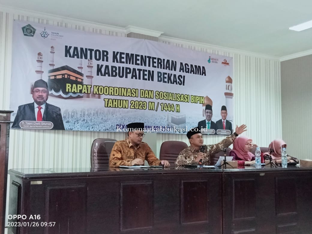 Rapat Koordinasi dan Sosialisasi Usulan Bipih Tahun 2023 Kementerian Agama Kabupaten Bekasi
