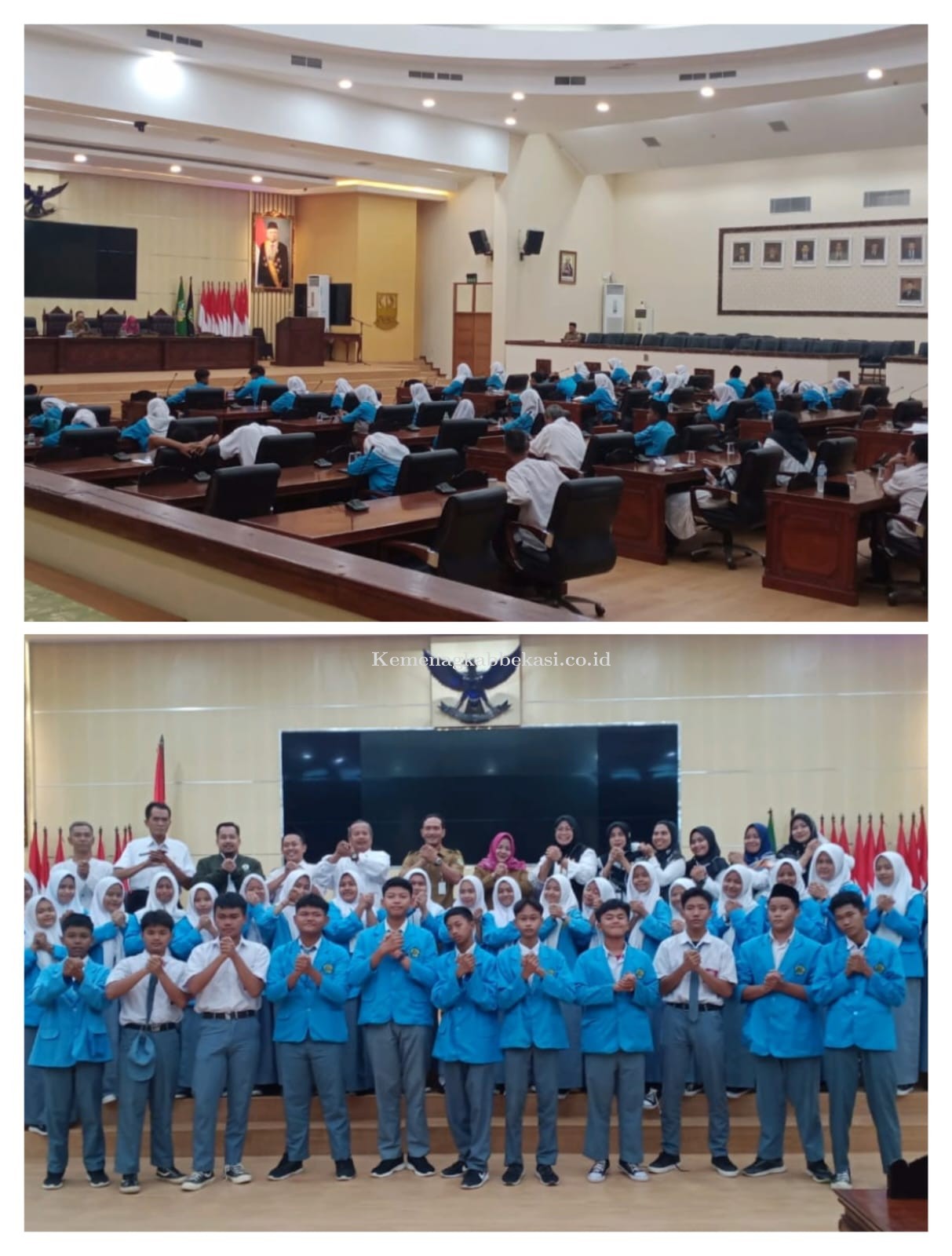 Peserta Didik MAN 2 Bekasi Kabupaten Bekasi \"Menduduki Gedung DPRD Bekasi\"